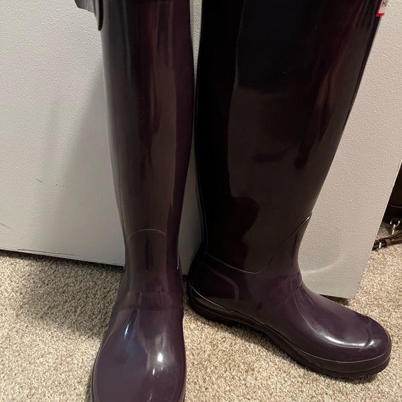 Hunter Shoes - Hunter Dark Purple Rain Boots